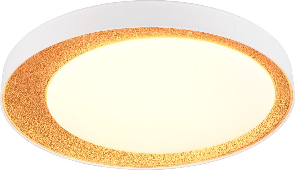 Reality Leuchten Deckenleuchte ALETA DH 45x8 cm gold Deckenlampe