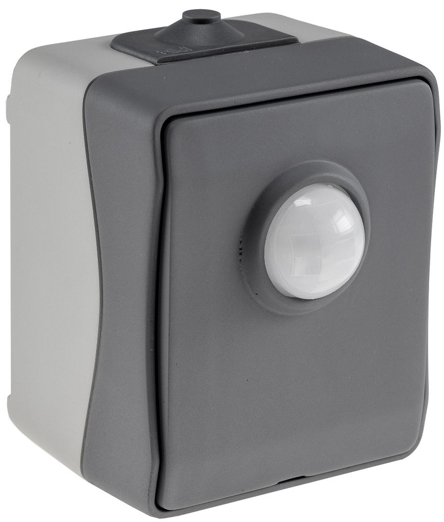 NUQUI Feuchtraum PIR Bewegungsmelder 120° bis 6m 250V 2-500W IP54