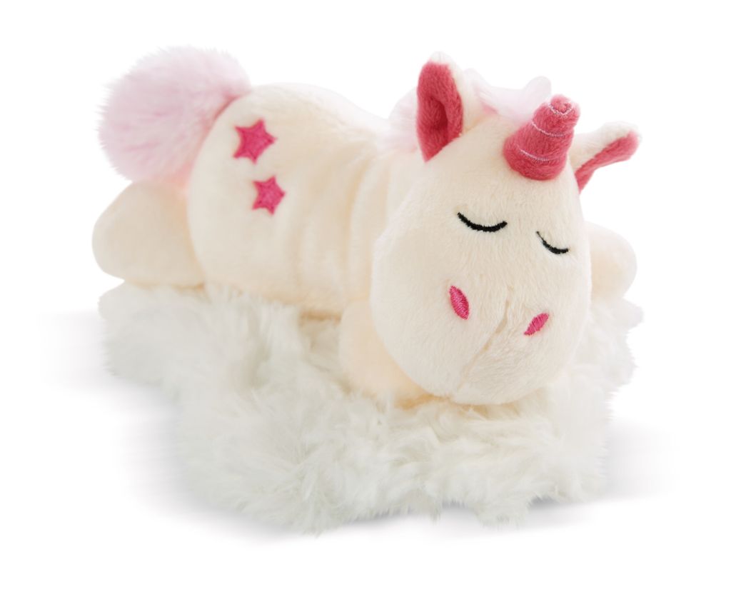 NICI Plüsch Schlafeinhorn Theodor 16cm liegend, auf Decke, Produktbild 