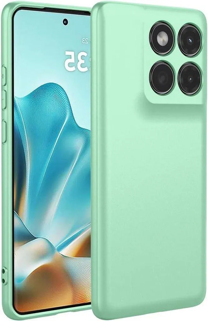 Coque en silicone ultra-fine vert clair antichoc pour smartphone