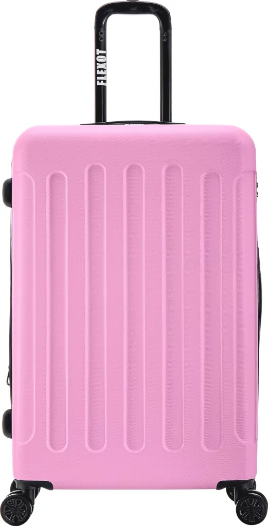 Flexot® Valigia XL Rosa: Trolley Rigido Espandibile Ruote 360°