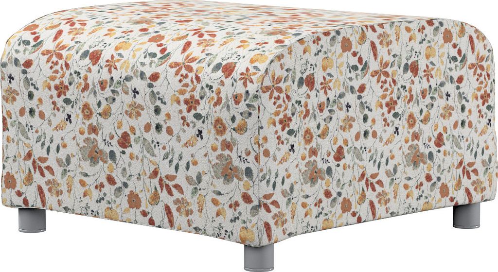 Dekoria Bezug für Klippan Hocker, orange-grün, Husse, Klippan Hocker