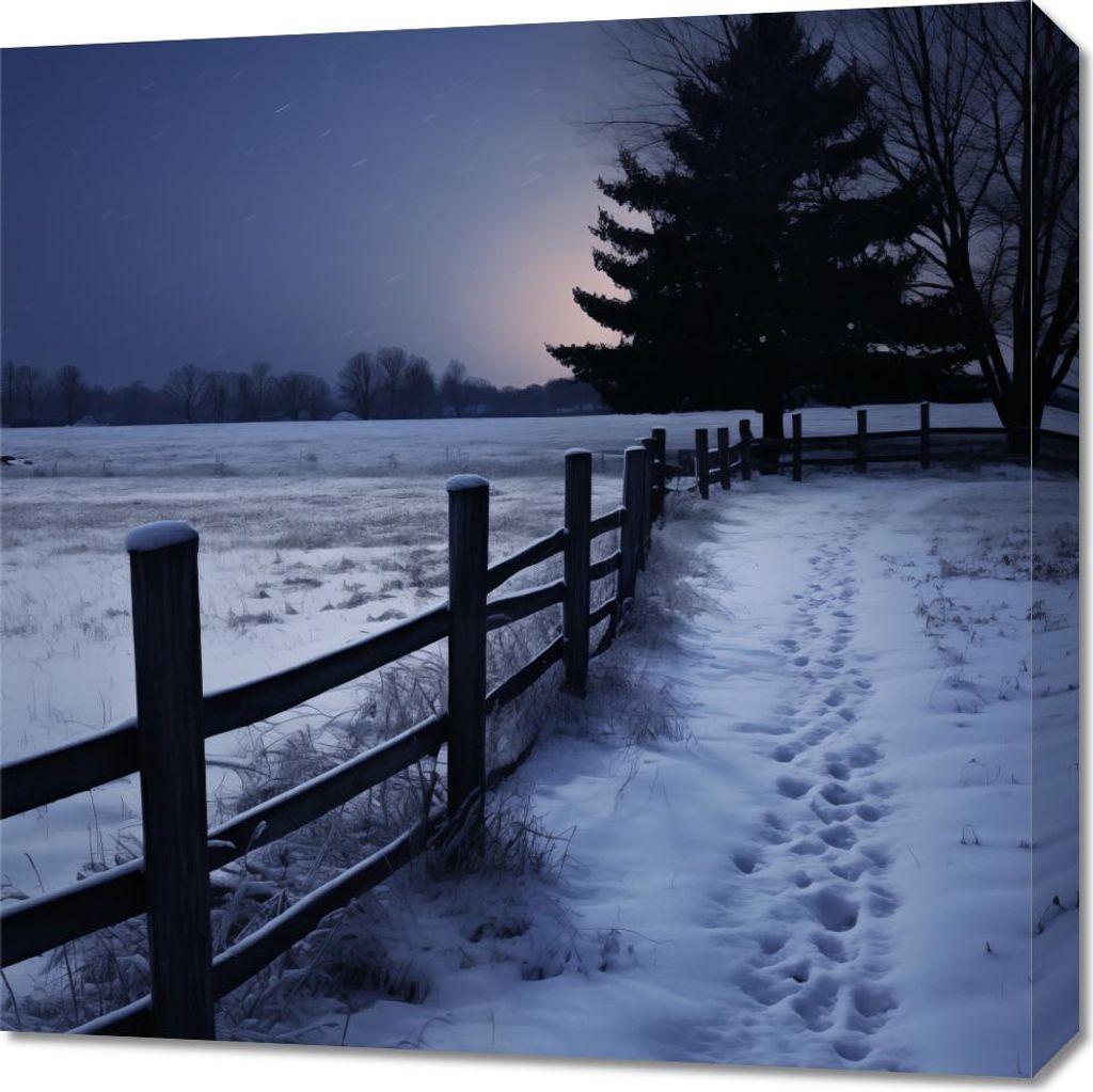 Bild 60x60cm Ruhiges Licht des Winters
