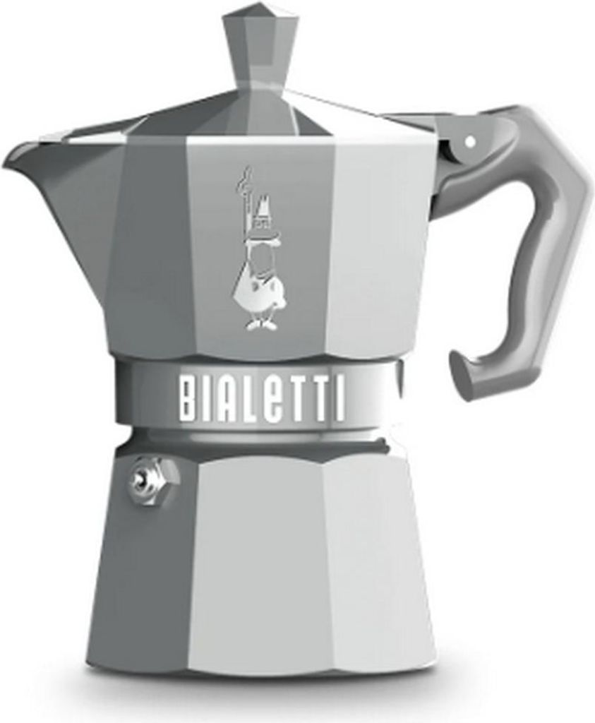 Italienische kaffeemaschine, 6 tassen, silbergrau Bialetti 0009076