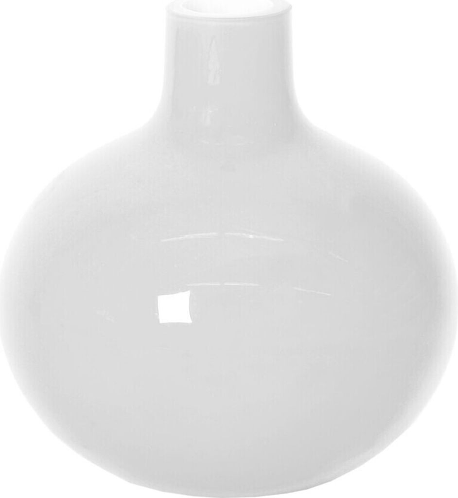 Vase bauchig/rund weiss Höhe ca. 13cm