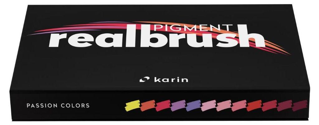 Karin Realbrush Pigment Marker Set Passion Colors 12 Stück für kreatives Zeichnen