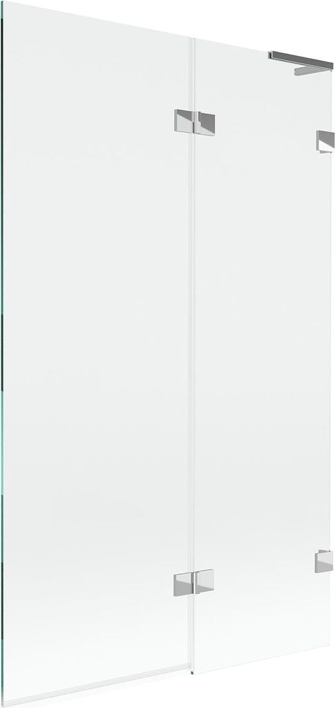 Mexen Lunar L Badewannenfaltwand 2-teilig rechts 110 x 150 cm, transparent, Chrom - 897L-110-100-01-00-P
