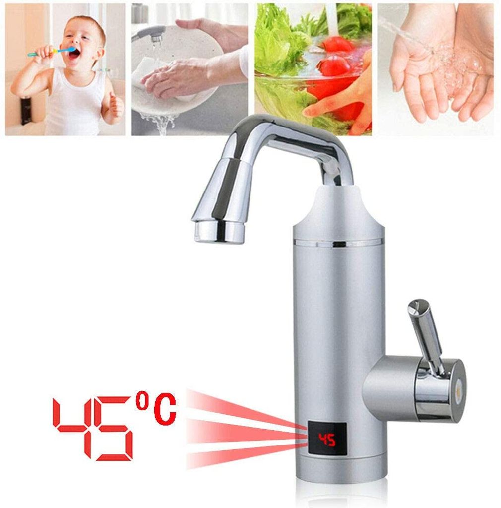 LED Elektrisch Wasserhahn Sofort Heizung Durchlauferhitzer Armatur Küchearmatur 