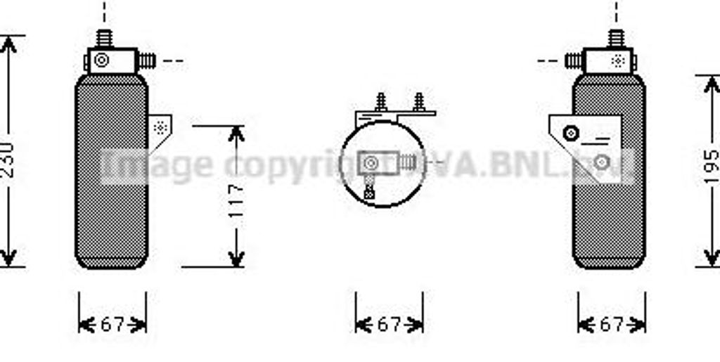AVA AUD144 Trockner, Klimaanlage OE AWR1374 kompatibel mit Range Rover