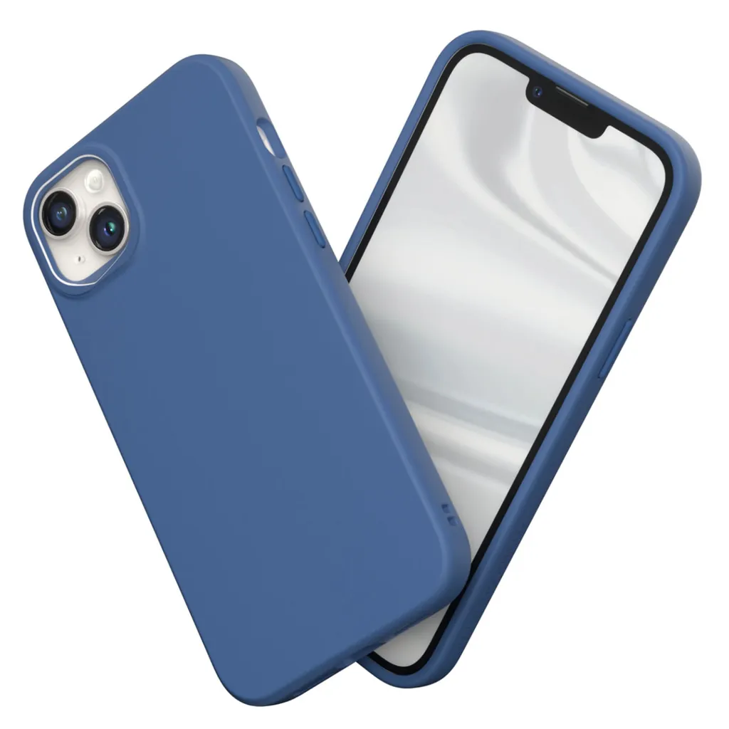 Protection Silicone iPhone 14 Plus RhinoShield Soft Case Bleu Mat - 2