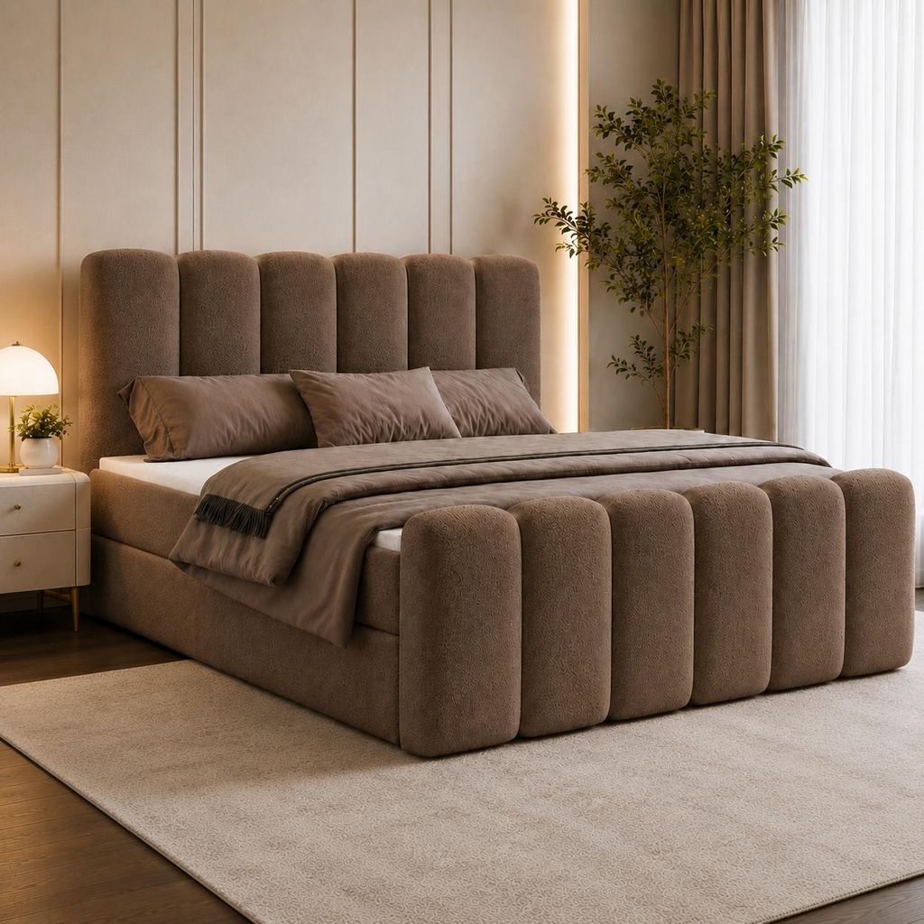 Boxspringbett NOLA 200x200 cm Komplett-Set mit Bettkasten, Produktbild 