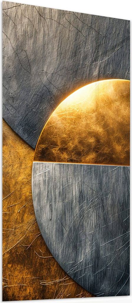 Glasbild 30x60cm in XXL für Wohnzimmer, Schlafzimmer Motiv Abstrakte Kreise