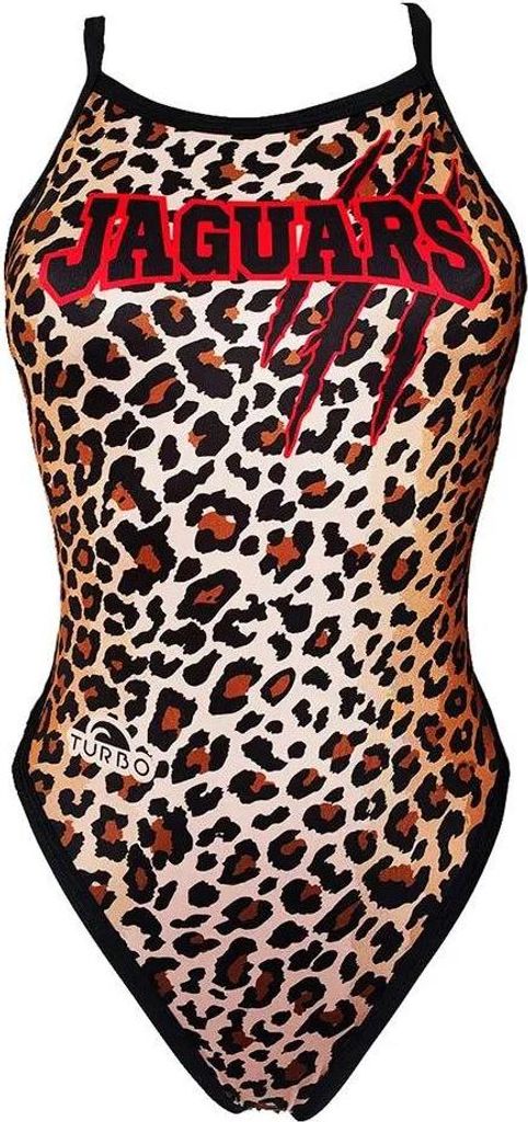Turbo Leo Print Badeanzug Schwarz 5XL Damen Schwarz 5XL