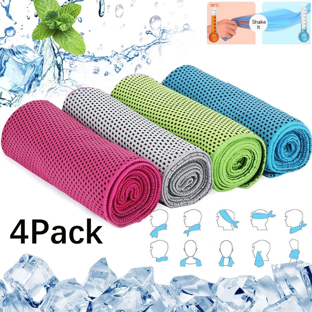 4 Pack Cooling Kühlung Handtuch/Kühltuch Kühlendes Handtuch Mikrofaser Handtuch 