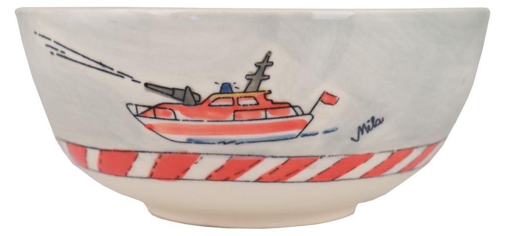 Mila Keramik Kinder-Schale Feuerwehr-Helden | ca. 400 ml