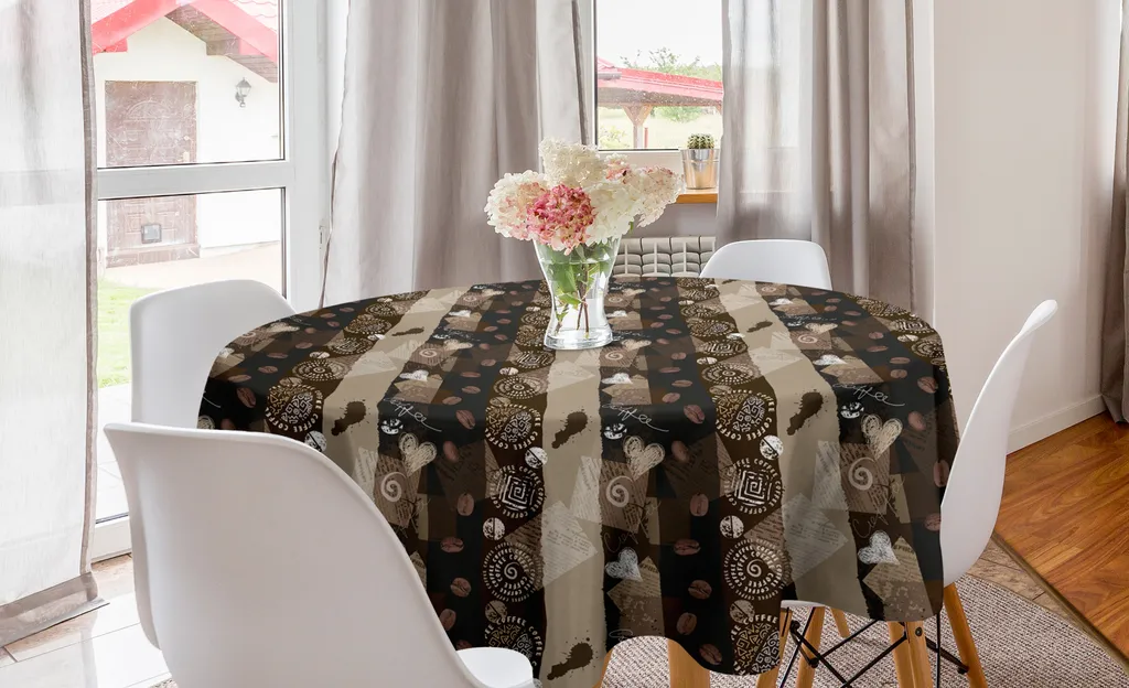 Decorazione Cucina: Tovaglia Rotonda ABAKUHAUS Marrone 150cm Chic