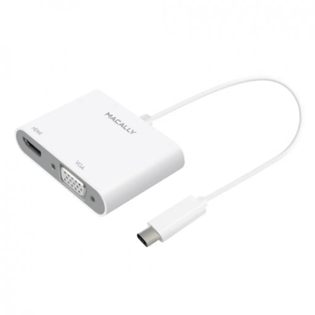 Connecter un Écran HDMI ou VGA avec le Hub USB-C Macally UCVH4K Blanc