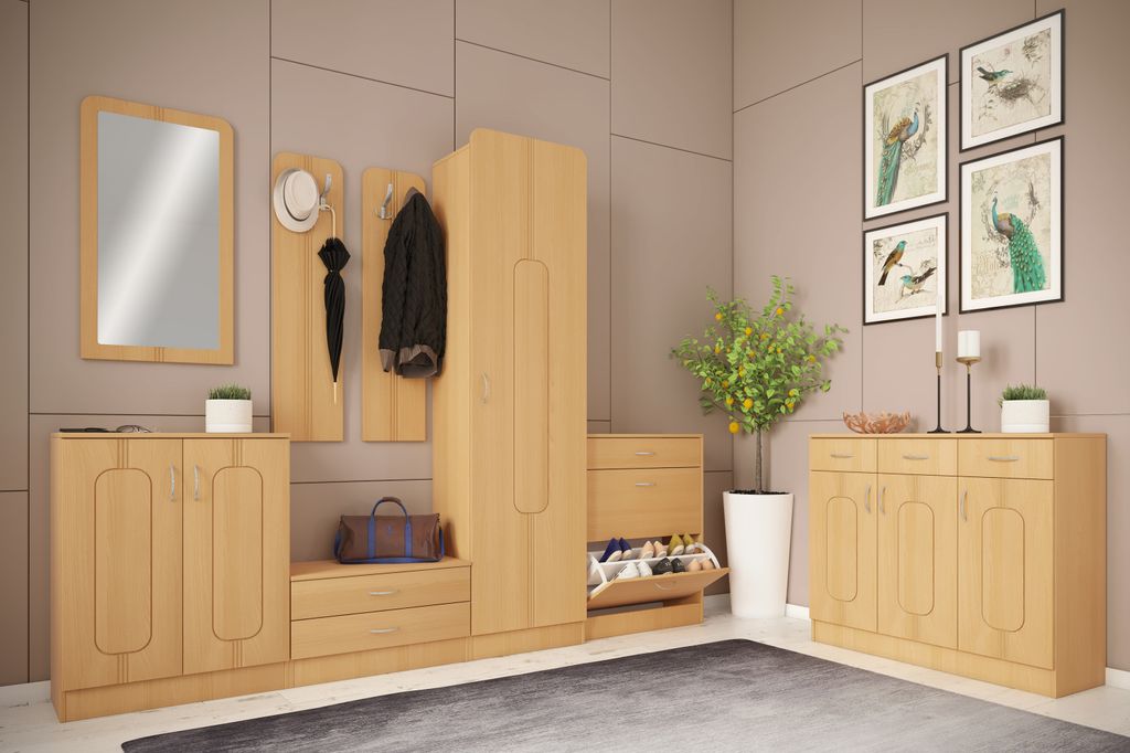 VCM Holz Wandspiegel | für Badezimmer oder Flur geeignet | Maße: H. 90 x B. 50 x T. 2 cm | Wandspiegel mit Ablage - Balia