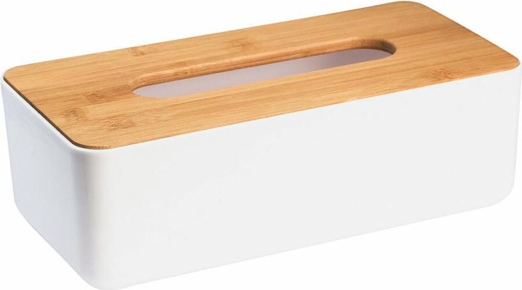 SNOW Papiertuchbox 262x90x132mm, weiß/Bambus