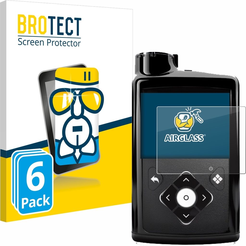 6x BROTECT Schutzglas für Medtronic Minimed 780G Schutzfolie Panzer Folie Glas Display Schutz klar