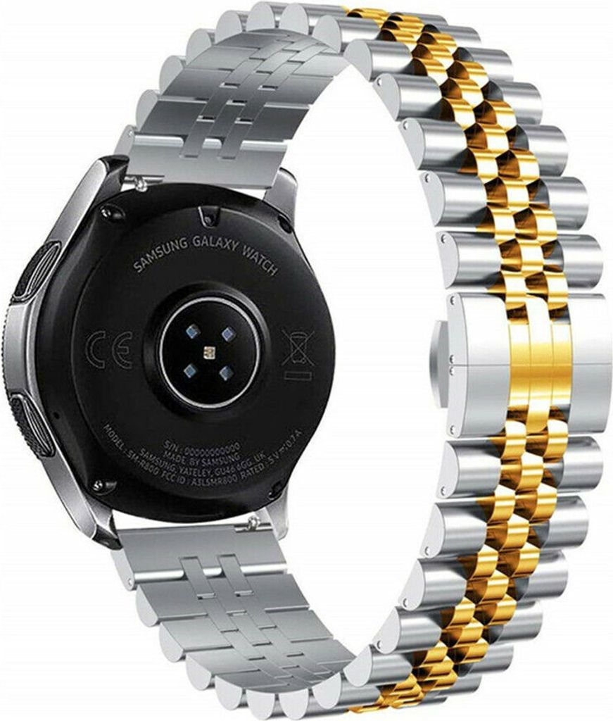 Strap-it Stahlarmband Jubilee - Kompatibel mit Samsung Galaxy Watch 3 Armband 41mm Ersatzarmband Edelstahl - Faltschließe - Hochwertiges Material ...