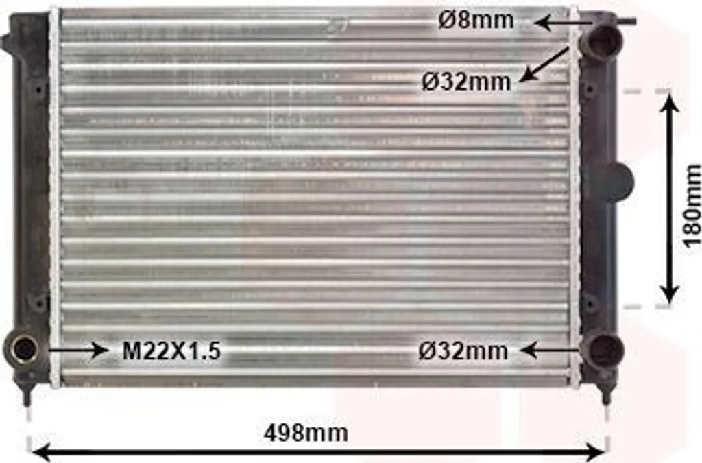 Radiateur moteur Van Wezel contre la surchauffe de Golf II et Corrado