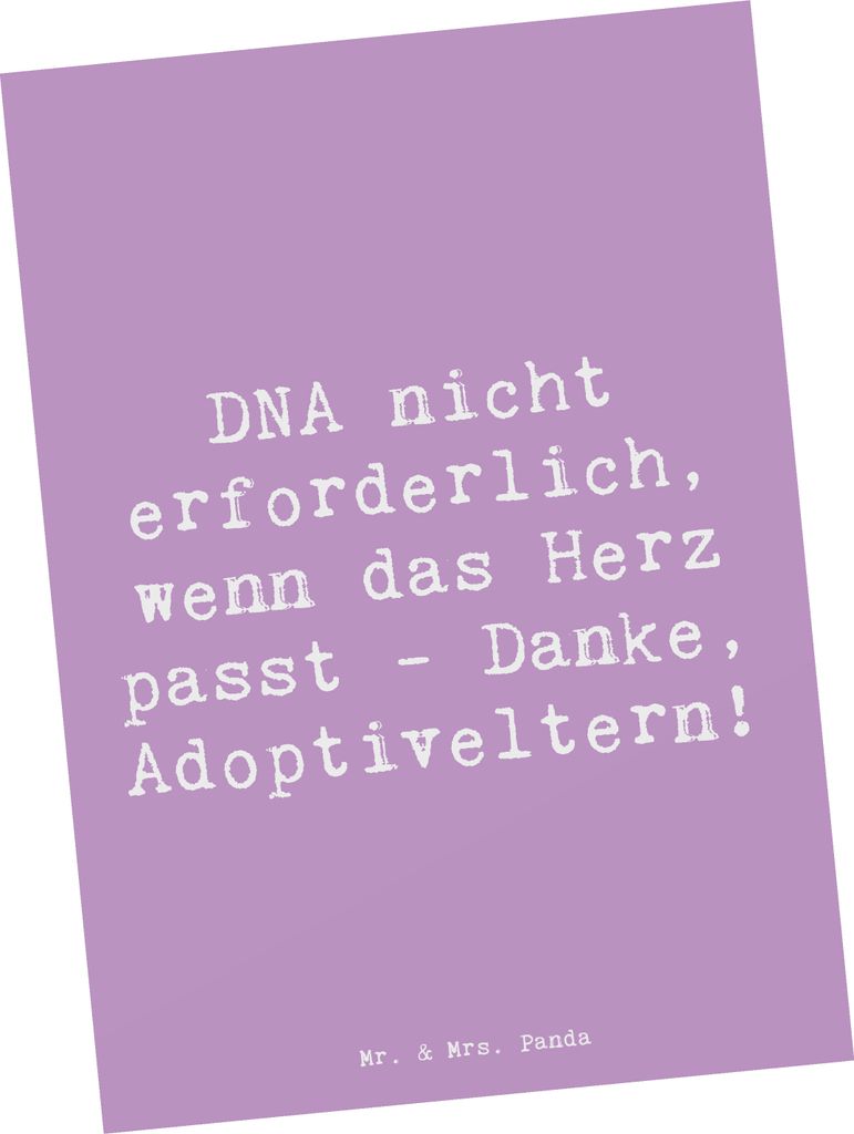 Mr. & Mrs. Panda Grußkarte Spruch Liebe Adoptiveltern - Produktbild 