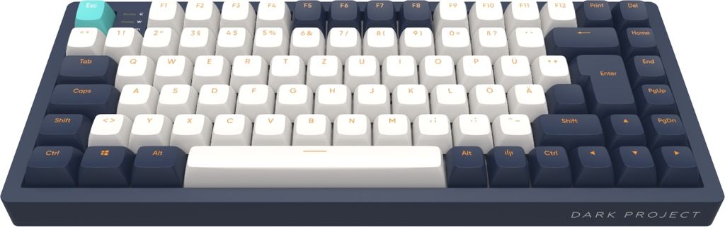 DARK PROJECT 83 Navy Blue/Ivory - Mechanische Gaming-Tastatur G3MS RGB (DE) [ISO]
