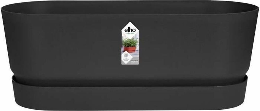 Blumenkasten Elho Greenville Kunststoff 52 x 20 x 18 cm living schwarz inkl. Wasserstandsanzeiger und Erdbewässerungsyst