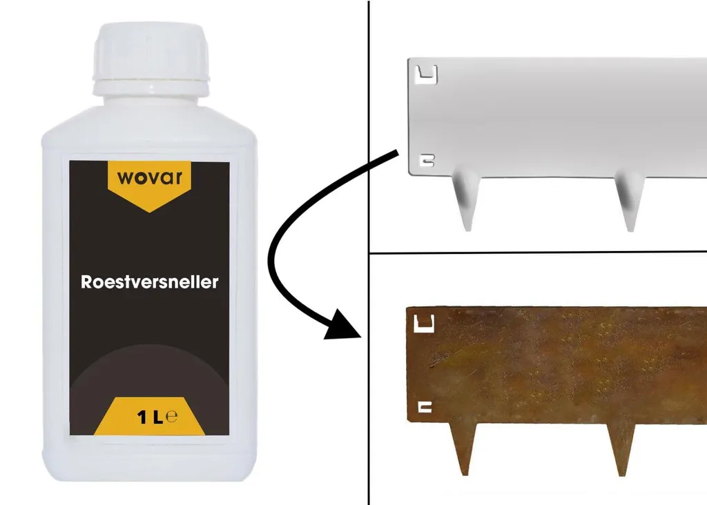 Vieillisseur d'acier Corten Wovar 1L : donnez un look rouillé à 20m2
