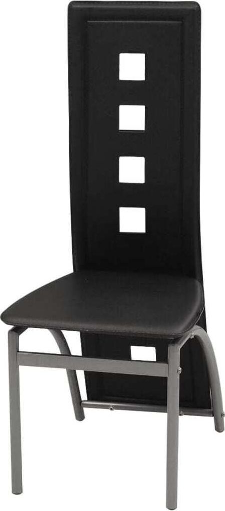 Stabli Esszimmerstühle 6er-set - Kunstleder Schwarz - DE493324 - Esszimmerstühle