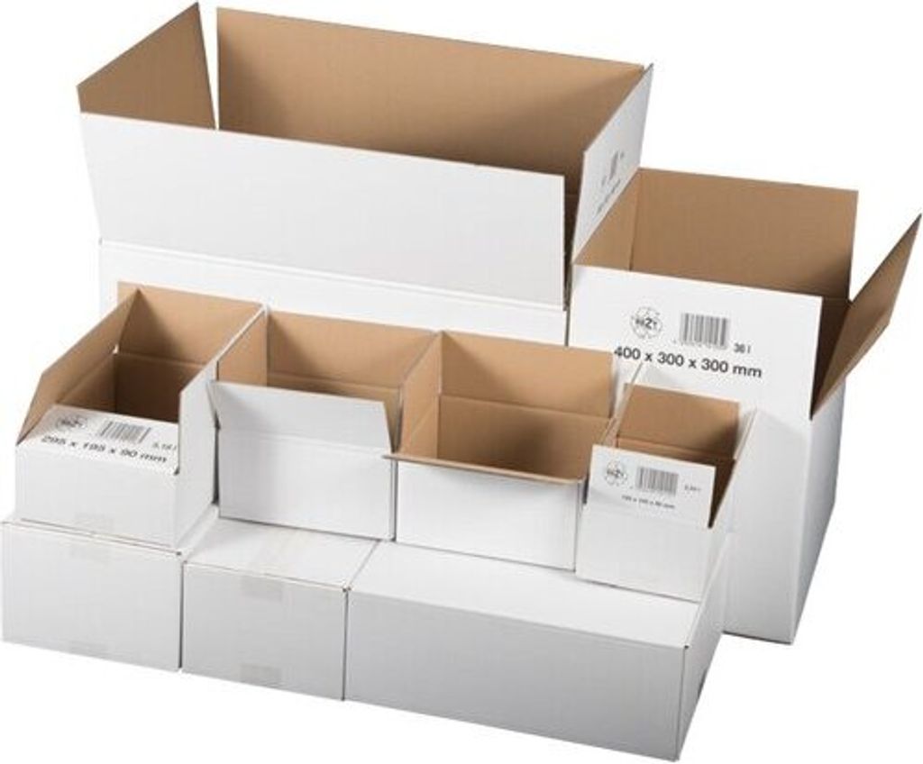 Smartbox Pro Versandkarton 1-wellig, Außenmaß: 217 x 172 x 110 mm, 20 Stück, weiß