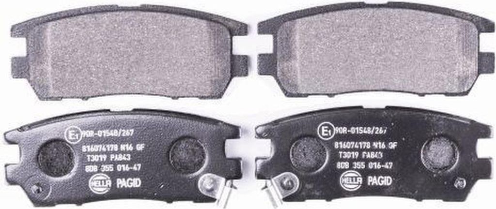Bremsbelagsatz mit Verschleißwarnung 14 mm HELLA für u.a. MITSUBISHI PAJERO