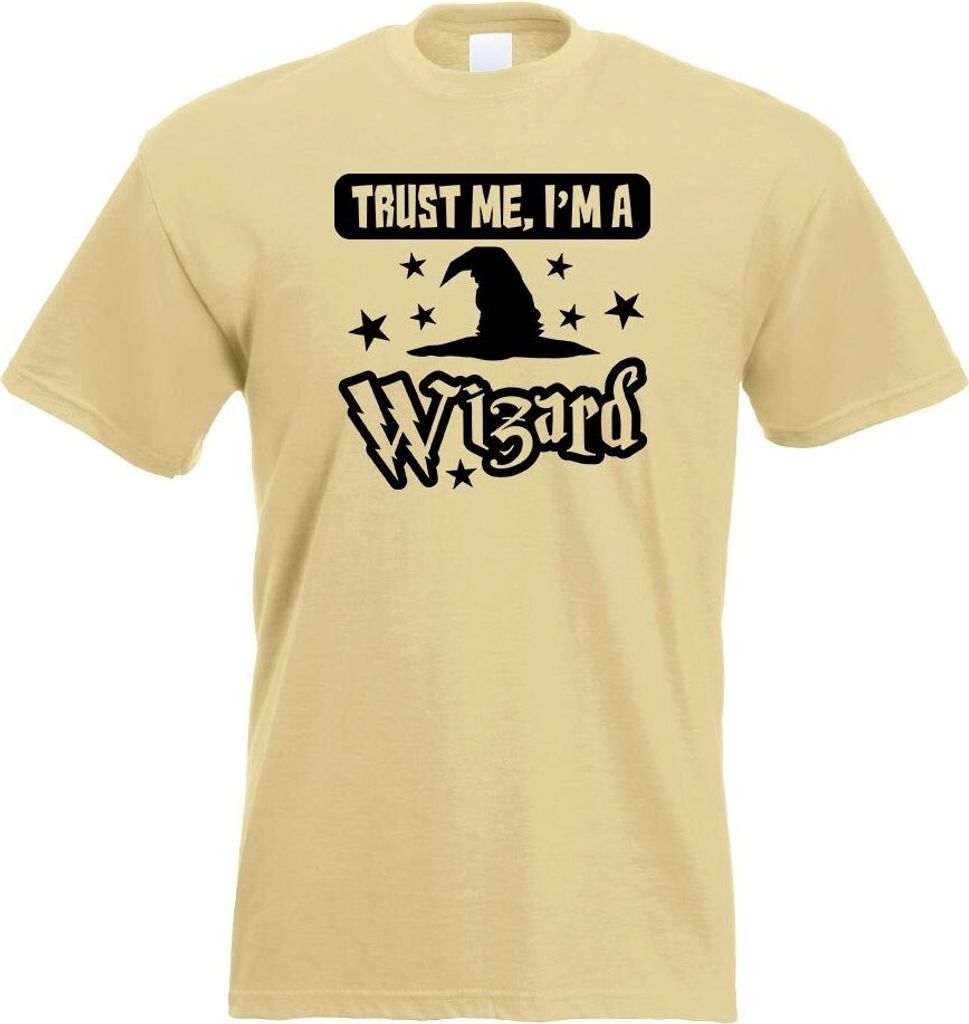 Kiwistar - T-Shirt - Khaki - Trust me, im a Wizard Motiv Bedruckt Funshirt Design Print - mit Motiv Bedruckt - Funshirt Design - Sport - Freizeit -...
