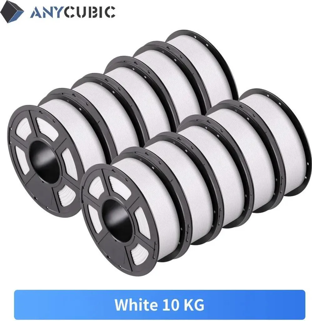 Consommable Impression 3D PLA 1.75mm Blanc - Pack 10kg Haute Solidité - 2