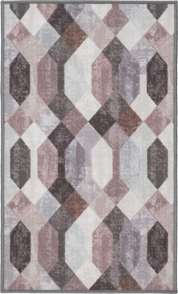 Teppich Läufer Flur - 60x100 cm - Vielfarbig - Rutschfest - Läufer für die Küche - Geometrisches Muster