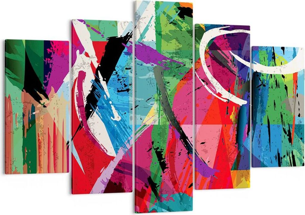 Bild auf Leinwand - Leinwandbild - Abstraktion modern - 150x100cm - Wand Bild - Wanddeko - Leinwanddruck - Bilder - Kunstdruck - Wanddekoration - L...