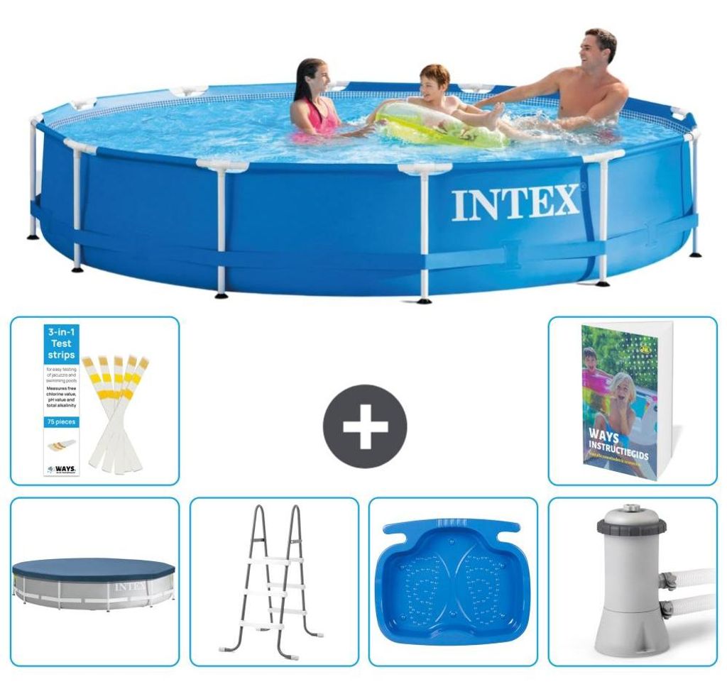 Frame Pool Rund - 366x76 cm - 7-teilig S140