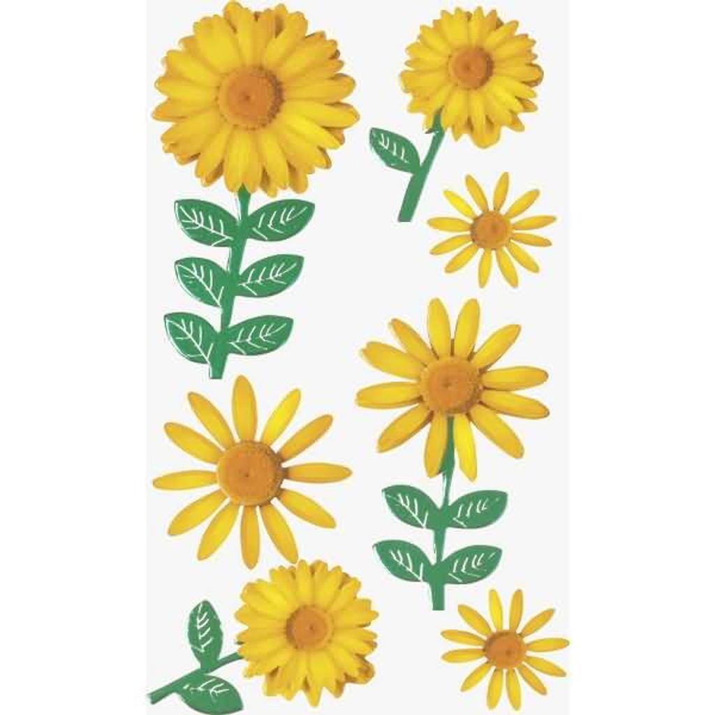 HEYDA 203780685 Stick-On's-Mix Blumen 75 x 165 cm gelb