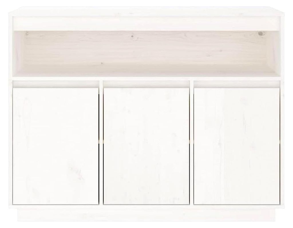 Sideboard Anrichte Beistellschrank Kommode Mehrzweckschrank Standschrank Wohnzimmerschrank Weiß 104,5x34x80cm Kiefernholz