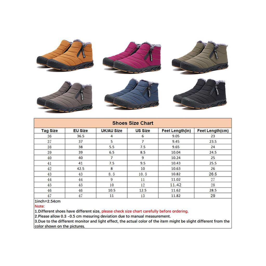 Damen Stiefeletten Winter - Wasserdicht & Rutschfest Mit Weichem Leder