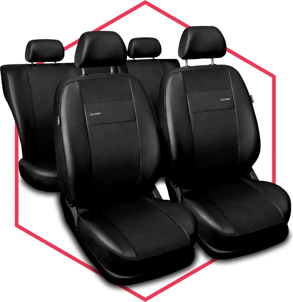 Set Coprisedili Universali Ford Fiesta - Nero Sportivo Antimacchia - 12