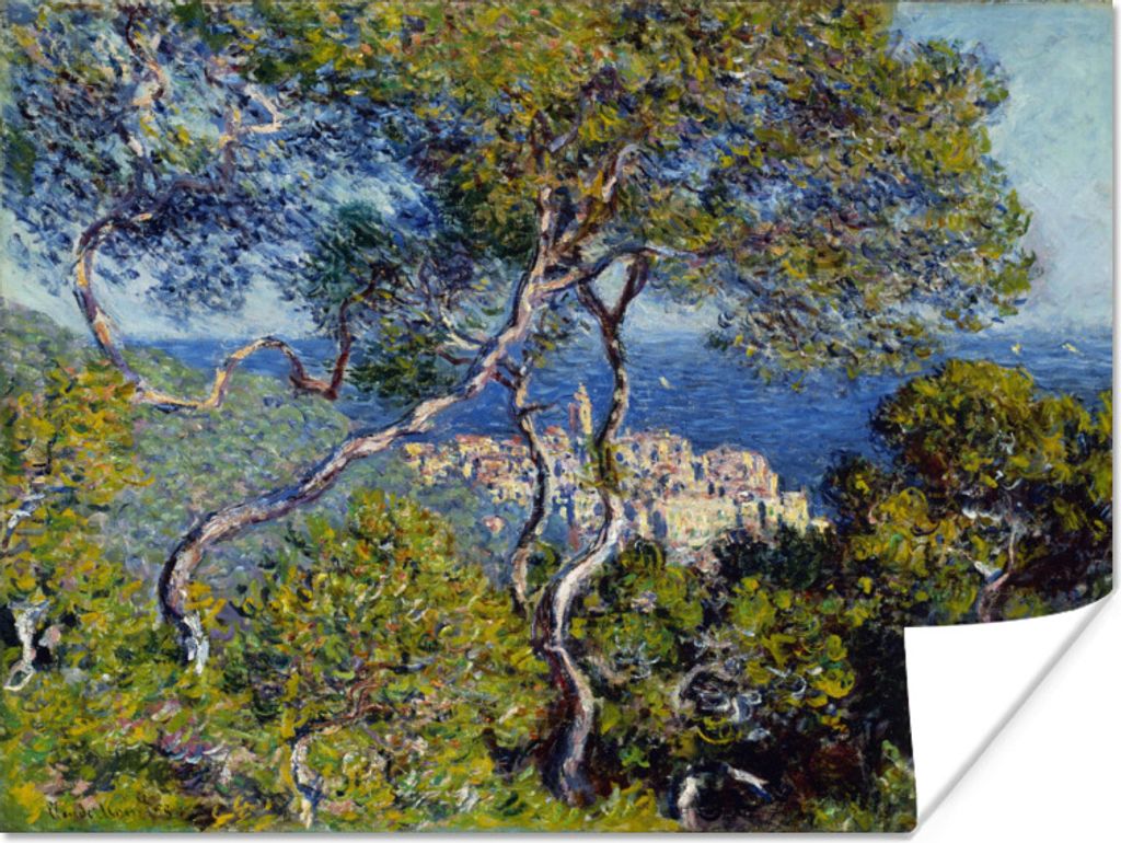 MuchoWow Poster Bordighera - Gemälde von Claude Monet 80x60 cm - Kunst für zu Hause
