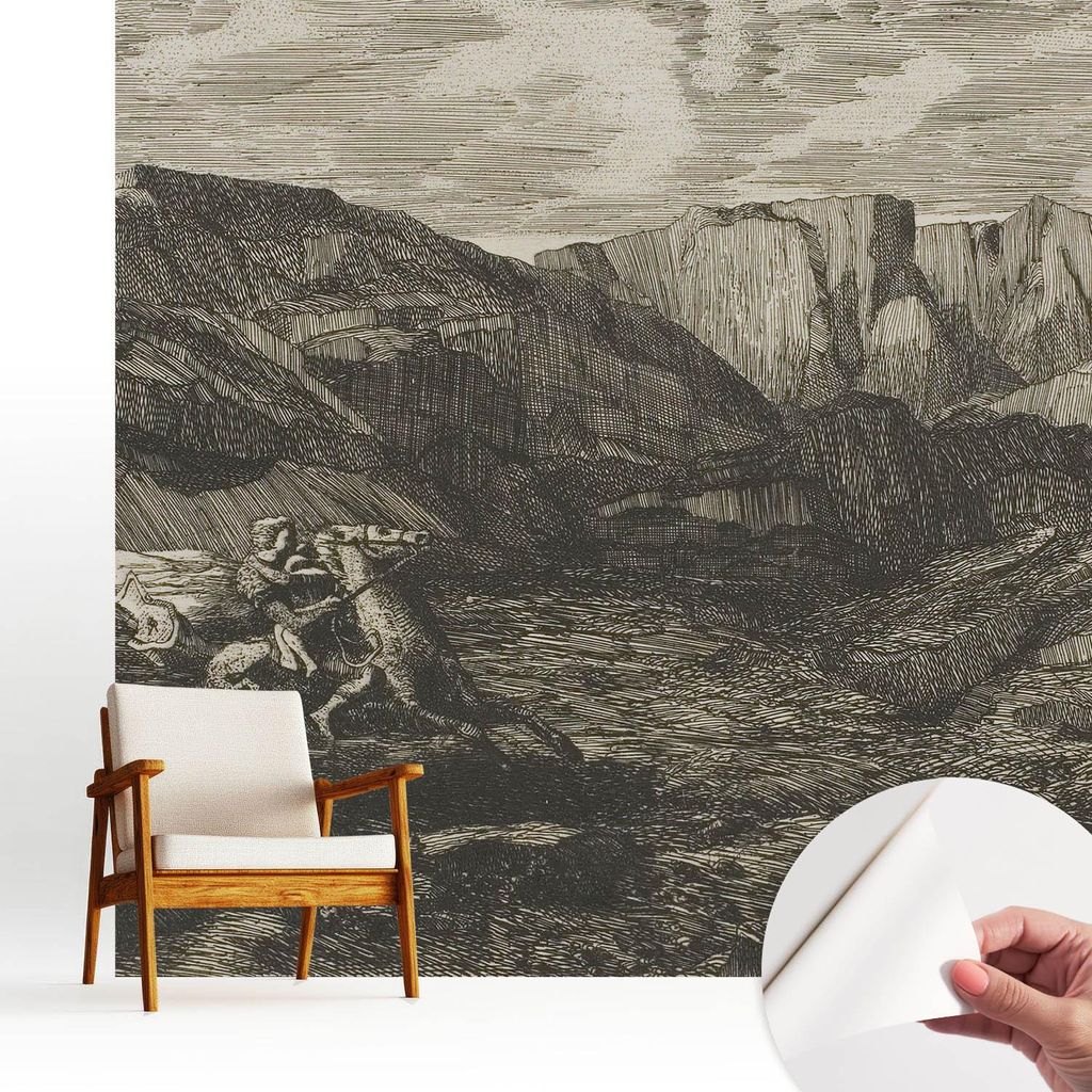 Fototapete selbstklebend - 250x250 cm - Tapete - Wandtapete - Wandbilder - Klebefolie - Dekofolie - Tapete Folie - Wand - Dekoration - Wohnzimmer -...