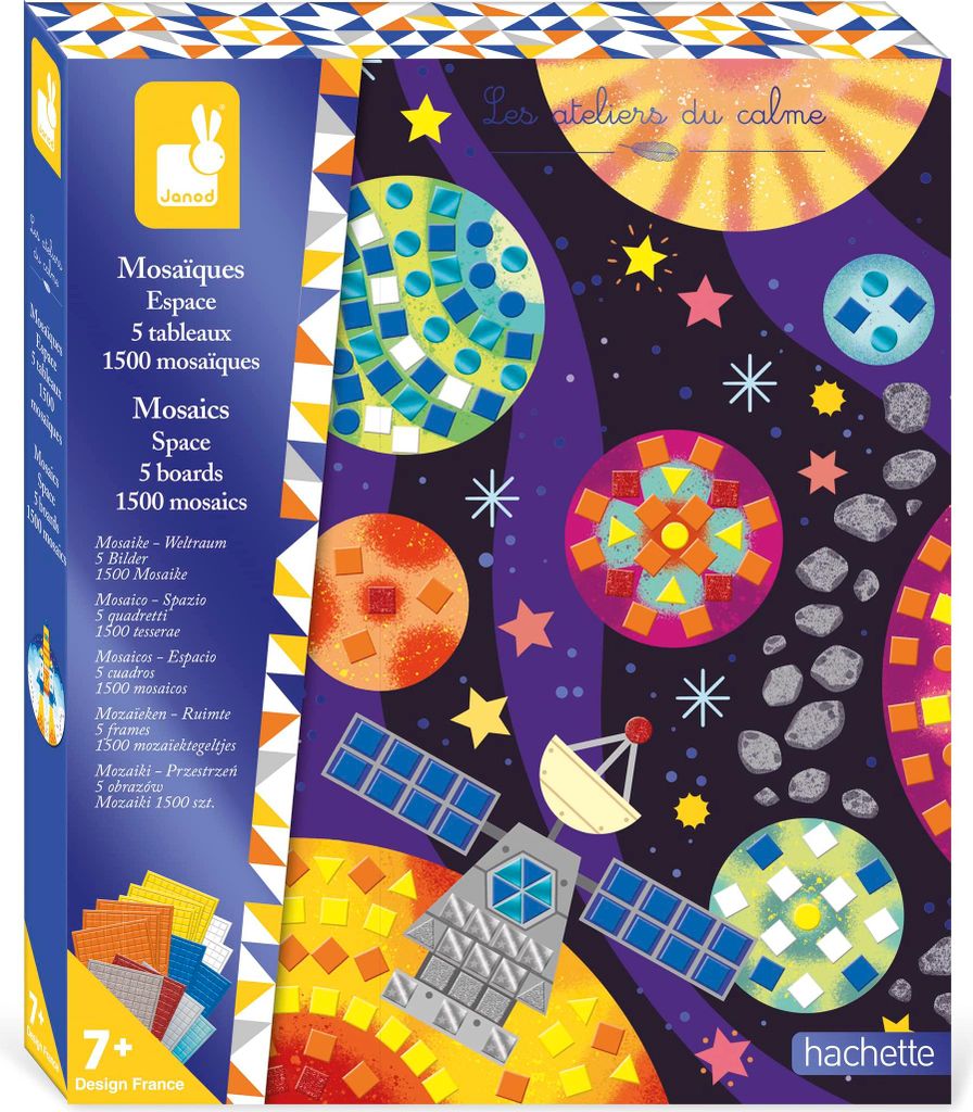 Janod Mosaik Bastelset Space - kreatives Spielzeug für Produktbild 