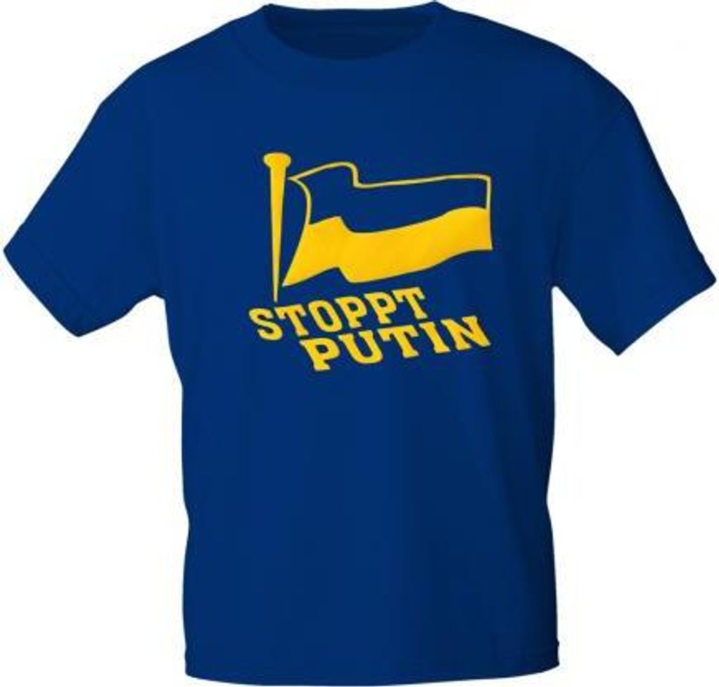 T-Shirt Unisex mit Print - UKRAINE - 15713 Gelb Gr. S-3XL Größe - 3XL