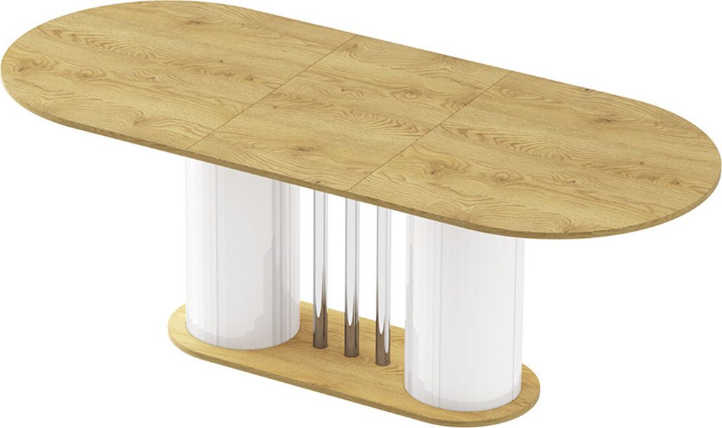 Design Esstisch HCE-111 Oval Hochglanz ausziehbar Tisch Esszimmer rund
