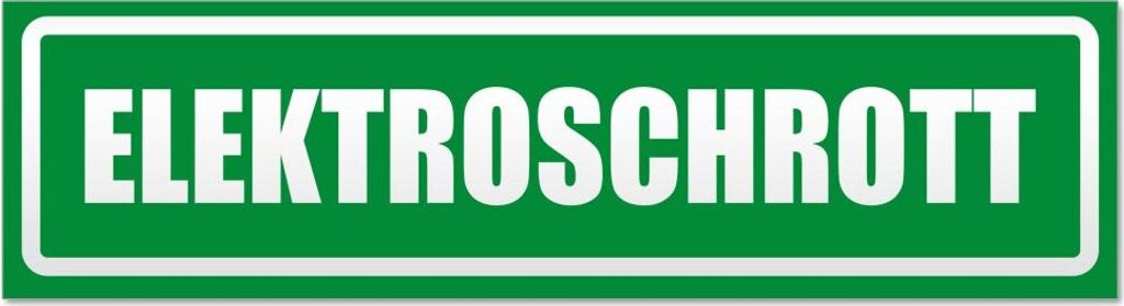 Elktroschrott invertiert Magnetschild Schild magnetisch