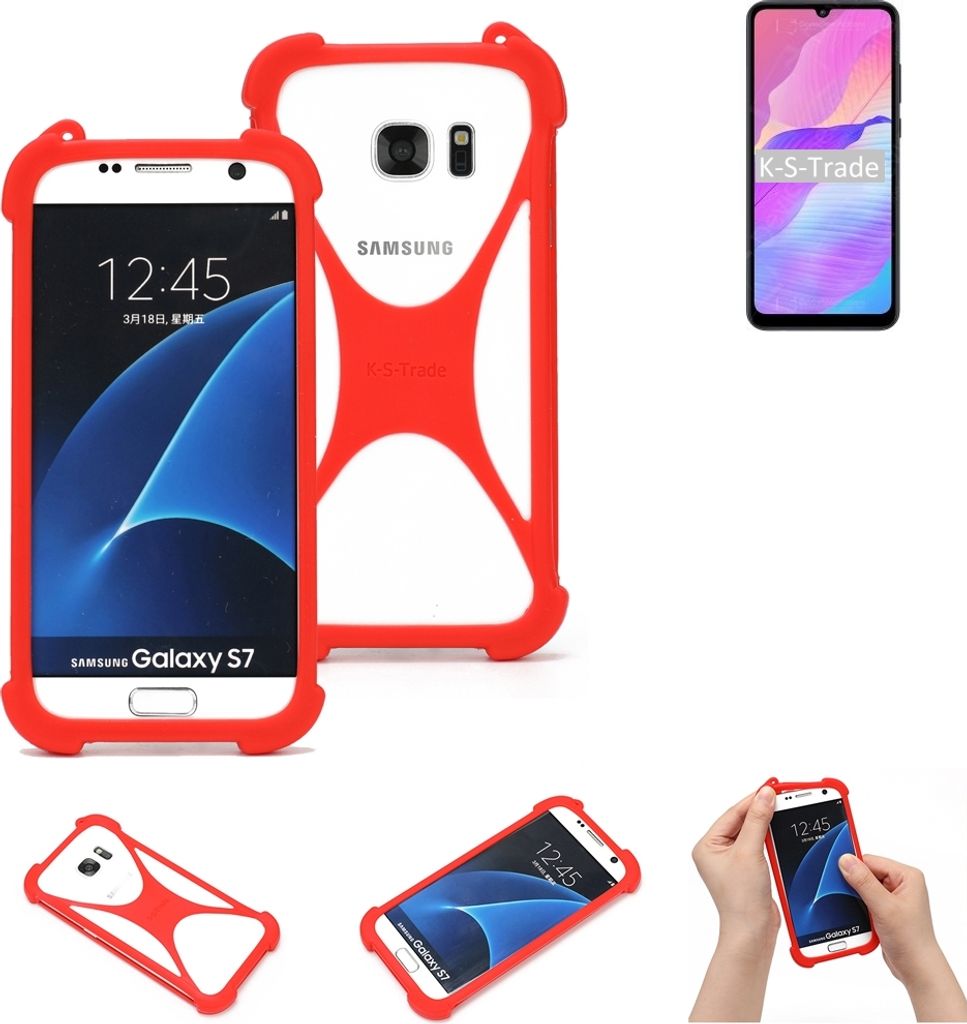 K-S-Trade Handy-Hülle kompatibel mit Huawei Enjoy 20e Schutz-Hülle Bumper Silikon Schutz Hülle Cover Case Silikoncase Silikonbumper TPU Softcase
