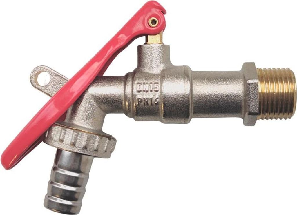 Auslaufventil 1/2 Zoll aus Messing mit absperrbarem Hebel